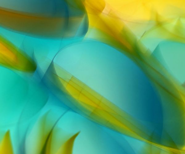 Flowing abstract shapes representing movement and balance